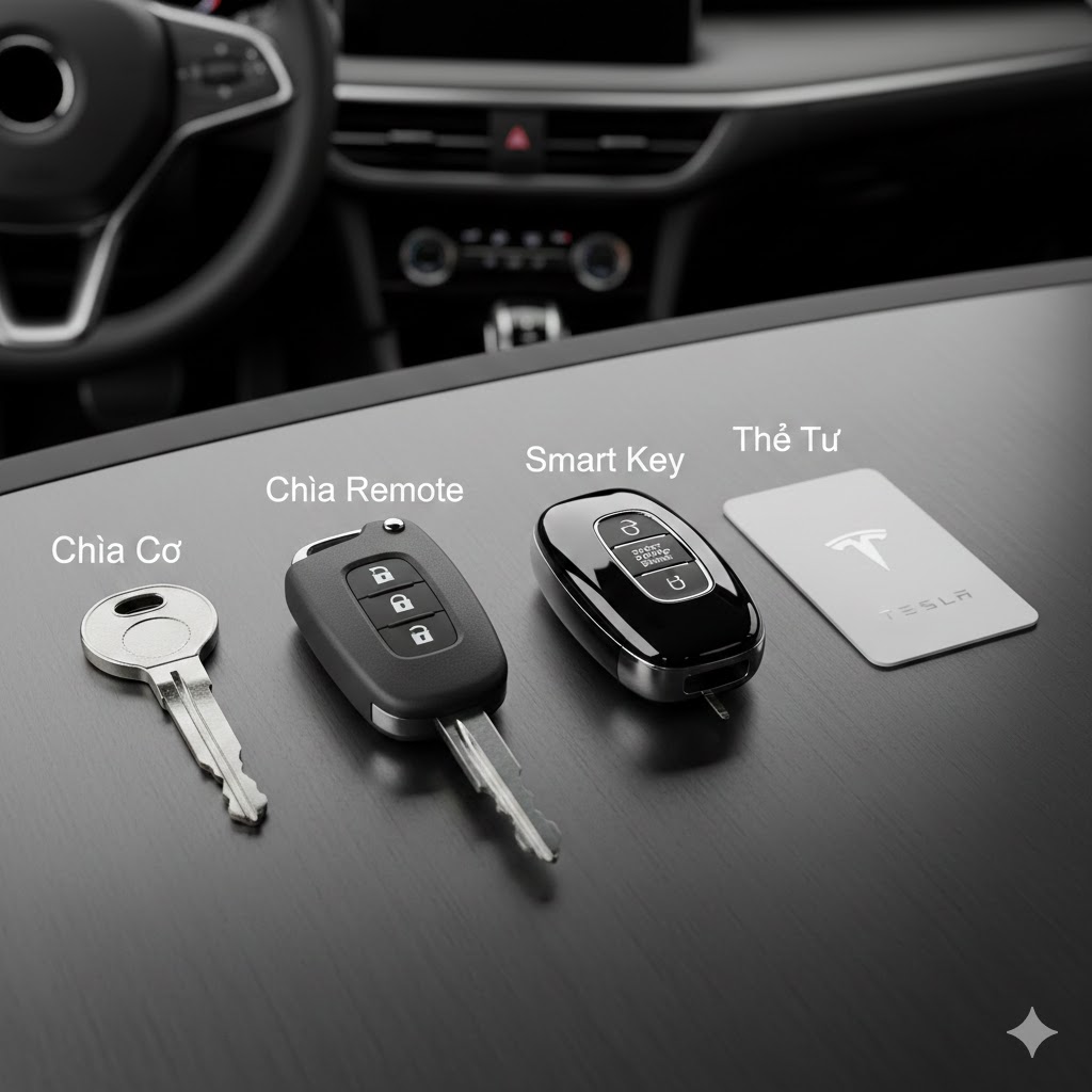 Các loại chìa khóa ô tô phổ biến